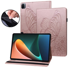 Load image into Gallery viewer, Big Butterfly Embossed Leather Tablet Case, For Xiaomi Pad 5, For Xiaomi Pad 5 Pro