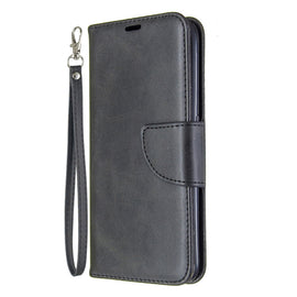 Retro Lambskin Texture Pure Color Horizontal Flip PU Leather Case with Holder & Card Slots & Wallet & Lanyard, For Galaxy A01, For Galaxy A21