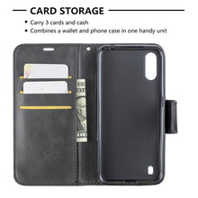 Load image into Gallery viewer, Retro Lambskin Texture Pure Color Horizontal Flip PU Leather Case with Holder &amp; Card Slots &amp; Wallet &amp; Lanyard, For Galaxy A01, For Galaxy A21