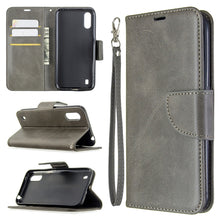 Load image into Gallery viewer, Retro Lambskin Texture Pure Color Horizontal Flip PU Leather Case with Holder &amp; Card Slots &amp; Wallet &amp; Lanyard, For Galaxy A01, For Galaxy A21