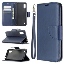 Load image into Gallery viewer, Retro Lambskin Texture Pure Color Horizontal Flip PU Leather Case with Holder &amp; Card Slots &amp; Wallet &amp; Lanyard, For Galaxy A01, For Galaxy A21