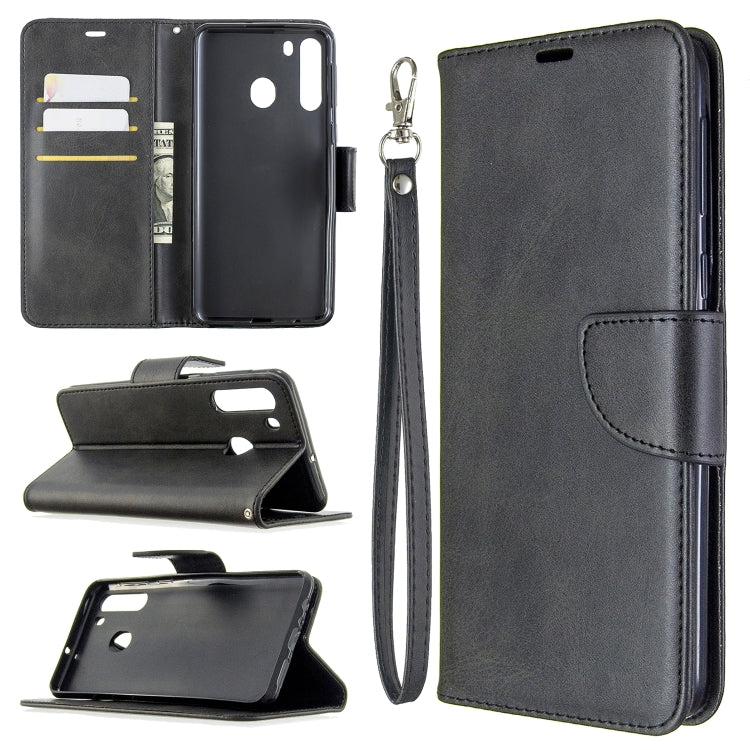 Retro Lambskin Texture Pure Color Horizontal Flip PU Leather Case with Holder & Card Slots & Wallet & Lanyard, For Galaxy A01, For Galaxy A21