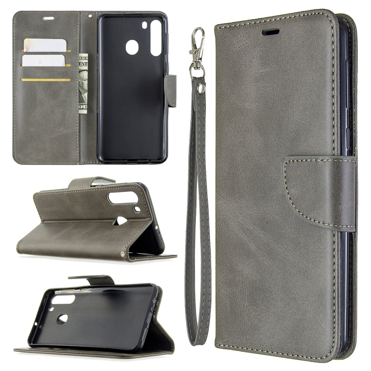 Retro Lambskin Texture Pure Color Horizontal Flip PU Leather Case with Holder & Card Slots & Wallet & Lanyard, For Galaxy A01, For Galaxy A21