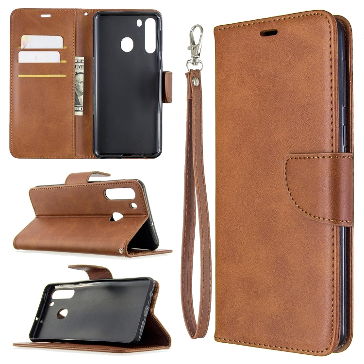 Retro Lambskin Texture Pure Color Horizontal Flip PU Leather Case with Holder & Card Slots & Wallet & Lanyard, For Galaxy A01, For Galaxy A21