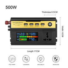Load image into Gallery viewer, 8896 500W Car Smart Multi-functional Digital Display Inverter, 12V, 24V, 48V