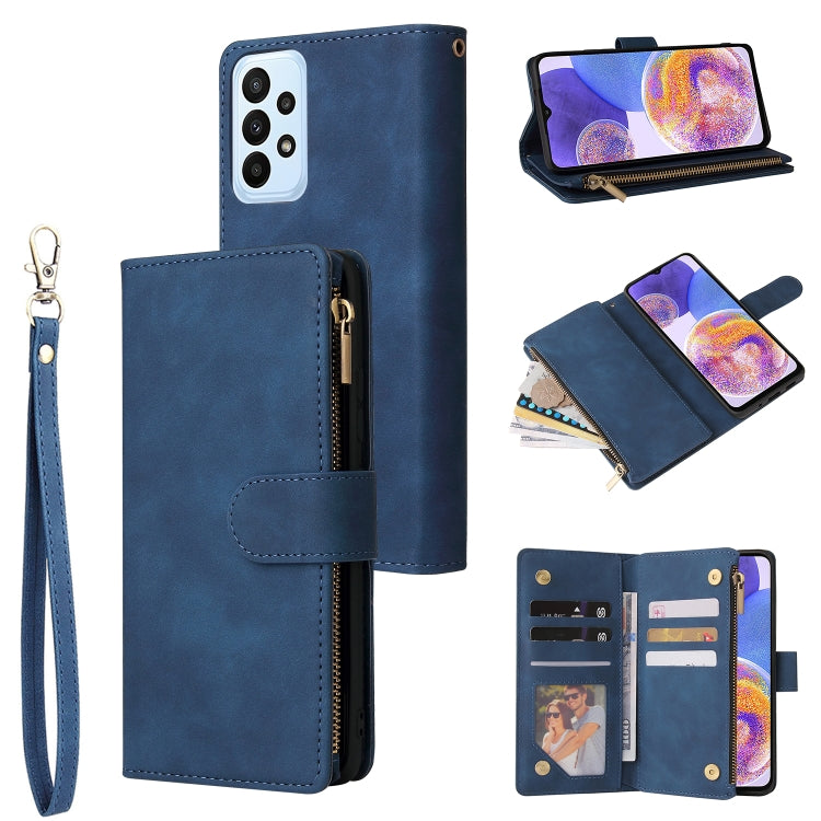 Multifunctional Frosted Zipper Wallet Leather Phone Case, For Samsung Galaxy A13 4G, For Samsung Galaxy A23, For OnePlus 9 Pro, For OnePlus 9, For Google Pixel 6 Pro, For Google Pixel 6a, For Google Pixel 7 5G, For Google Pixel 7 Pro 5G                ...