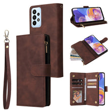 Load image into Gallery viewer, Multifunctional Frosted Zipper Wallet Leather Phone Case, For Samsung Galaxy A13 4G, For Samsung Galaxy A23, For OnePlus 9 Pro, For OnePlus 9, For Google Pixel 6 Pro, For Google Pixel 6a, For Google Pixel 7 5G, For Google Pixel 7 Pro 5G                ...