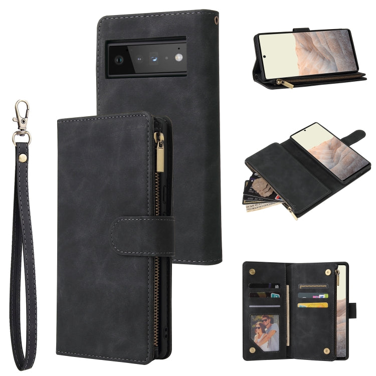 Multifunctional Frosted Zipper Wallet Leather Phone Case, For Samsung Galaxy A13 4G, For Samsung Galaxy A23, For OnePlus 9 Pro, For OnePlus 9, For Google Pixel 6 Pro, For Google Pixel 6a, For Google Pixel 7 5G, For Google Pixel 7 Pro 5G                ...