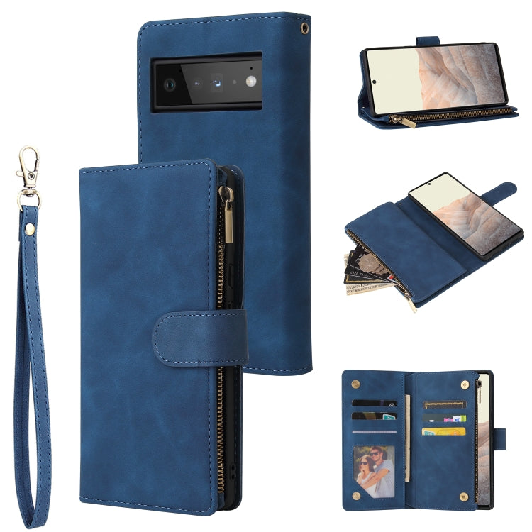 Multifunctional Frosted Zipper Wallet Leather Phone Case, For Samsung Galaxy A13 4G, For Samsung Galaxy A23, For OnePlus 9 Pro, For OnePlus 9, For Google Pixel 6 Pro, For Google Pixel 6a, For Google Pixel 7 5G, For Google Pixel 7 Pro 5G                ...