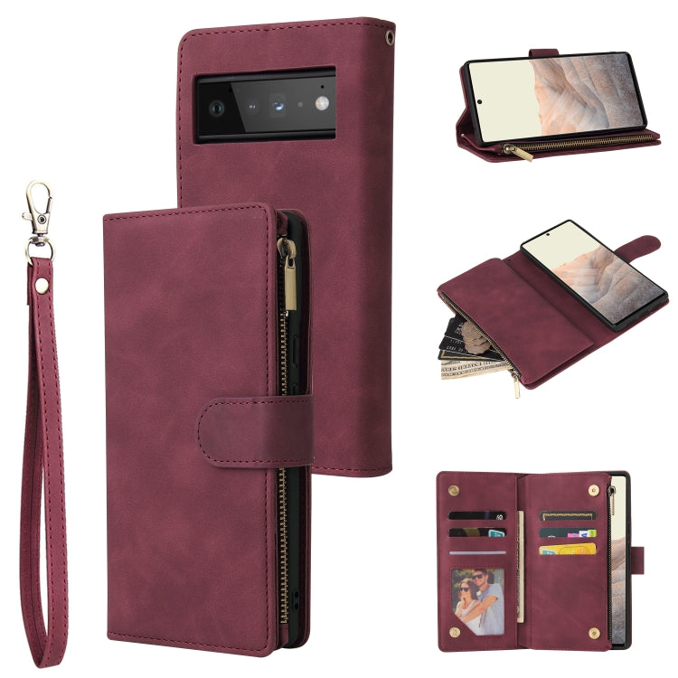 Multifunctional Frosted Zipper Wallet Leather Phone Case, For Samsung Galaxy A13 4G, For Samsung Galaxy A23, For OnePlus 9 Pro, For OnePlus 9, For Google Pixel 6 Pro, For Google Pixel 6a, For Google Pixel 7 5G, For Google Pixel 7 Pro 5G                ...
