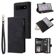 Load image into Gallery viewer, Multifunctional Frosted Zipper Wallet Leather Phone Case, For Samsung Galaxy A13 4G, For Samsung Galaxy A23, For OnePlus 9 Pro, For OnePlus 9, For Google Pixel 6 Pro, For Google Pixel 6a, For Google Pixel 7 5G, For Google Pixel 7 Pro 5G                ...