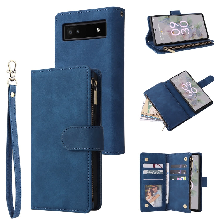 Multifunctional Frosted Zipper Wallet Leather Phone Case, For Samsung Galaxy A13 4G, For Samsung Galaxy A23, For OnePlus 9 Pro, For OnePlus 9, For Google Pixel 6 Pro, For Google Pixel 6a, For Google Pixel 7 5G, For Google Pixel 7 Pro 5G                ...