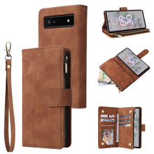 Load image into Gallery viewer, Multifunctional Frosted Zipper Wallet Leather Phone Case, For Samsung Galaxy A13 4G, For Samsung Galaxy A23, For OnePlus 9 Pro, For OnePlus 9, For Google Pixel 6 Pro, For Google Pixel 6a, For Google Pixel 7 5G, For Google Pixel 7 Pro 5G                ...