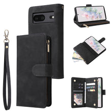 Load image into Gallery viewer, Multifunctional Frosted Zipper Wallet Leather Phone Case, For Samsung Galaxy A13 4G, For Samsung Galaxy A23, For OnePlus 9 Pro, For OnePlus 9, For Google Pixel 6 Pro, For Google Pixel 6a, For Google Pixel 7 5G, For Google Pixel 7 Pro 5G                ...