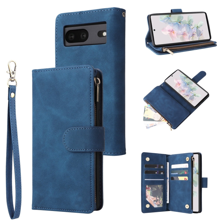 Multifunctional Frosted Zipper Wallet Leather Phone Case, For Samsung Galaxy A13 4G, For Samsung Galaxy A23, For OnePlus 9 Pro, For OnePlus 9, For Google Pixel 6 Pro, For Google Pixel 6a, For Google Pixel 7 5G, For Google Pixel 7 Pro 5G                ...