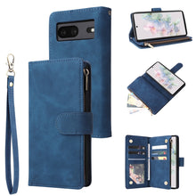 Load image into Gallery viewer, Multifunctional Frosted Zipper Wallet Leather Phone Case, For Samsung Galaxy A13 4G, For Samsung Galaxy A23, For OnePlus 9 Pro, For OnePlus 9, For Google Pixel 6 Pro, For Google Pixel 6a, For Google Pixel 7 5G, For Google Pixel 7 Pro 5G                ...