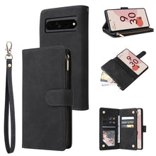 Load image into Gallery viewer, Multifunctional Frosted Zipper Wallet Leather Phone Case, For Samsung Galaxy A13 4G, For Samsung Galaxy A23, For OnePlus 9 Pro, For OnePlus 9, For Google Pixel 6 Pro, For Google Pixel 6a, For Google Pixel 7 5G, For Google Pixel 7 Pro 5G                ...