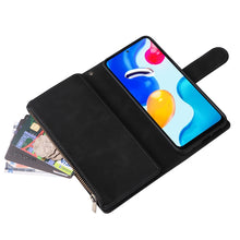 Load image into Gallery viewer, Multifunctional Frosted Zipper Wallet Leather Phone Case, For Xiaomi Redmi Note 11S
