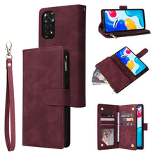 Load image into Gallery viewer, Multifunctional Frosted Zipper Wallet Leather Phone Case, For Xiaomi Redmi Note 11S
