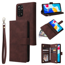 Load image into Gallery viewer, Multifunctional Frosted Zipper Wallet Leather Phone Case, For Xiaomi Redmi Note 11S