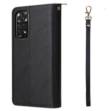 Load image into Gallery viewer, 9 Card Slots Zipper Wallet Bag Leather Phone Case, For Xiaomi Redmi Note 11S, For Samsung Galaxy A23