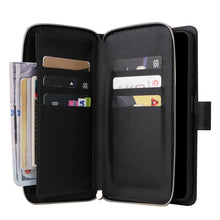 Load image into Gallery viewer, 9 Card Slots Zipper Wallet Bag Leather Phone Case, For Xiaomi Redmi Note 11S, For Samsung Galaxy A23