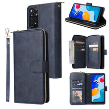 Load image into Gallery viewer, 9 Card Slots Zipper Wallet Bag Leather Phone Case, For Xiaomi Redmi Note 11S, For Samsung Galaxy A23
