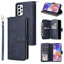Load image into Gallery viewer, 9 Card Slots Zipper Wallet Bag Leather Phone Case, For Xiaomi Redmi Note 11S, For Samsung Galaxy A23
