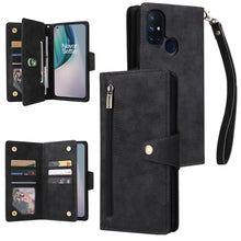 Load image into Gallery viewer, Rivet Buckle 9 Cards Three Fold Leather Phone Case, For OnePlus Nord N10 5G, For Samsung Galaxy Note20, For OnePlus 10 Pro 5G, For Samsung Galaxy A23 4G, For Xiaomi 11T