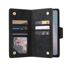 Load image into Gallery viewer, Rivet Buckle 9 Cards Three Fold Leather Phone Case, For OnePlus Nord N10 5G, For Samsung Galaxy Note20, For OnePlus 10 Pro 5G, For Samsung Galaxy A23 4G, For Xiaomi 11T