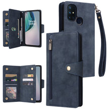 Load image into Gallery viewer, Rivet Buckle 9 Cards Three Fold Leather Phone Case, For OnePlus Nord N10 5G, For Samsung Galaxy Note20, For OnePlus 10 Pro 5G, For Samsung Galaxy A23 4G, For Xiaomi 11T