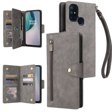Load image into Gallery viewer, Rivet Buckle 9 Cards Three Fold Leather Phone Case, For OnePlus Nord N10 5G, For Samsung Galaxy Note20, For OnePlus 10 Pro 5G, For Samsung Galaxy A23 4G, For Xiaomi 11T