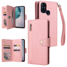 Load image into Gallery viewer, Rivet Buckle 9 Cards Three Fold Leather Phone Case, For OnePlus Nord N10 5G, For Samsung Galaxy Note20, For OnePlus 10 Pro 5G, For Samsung Galaxy A23 4G, For Xiaomi 11T