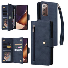 Load image into Gallery viewer, Rivet Buckle 9 Cards Three Fold Leather Phone Case, For OnePlus Nord N10 5G, For Samsung Galaxy Note20, For OnePlus 10 Pro 5G, For Samsung Galaxy A23 4G, For Xiaomi 11T
