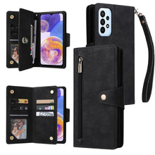 Load image into Gallery viewer, Rivet Buckle 9 Cards Three Fold Leather Phone Case, For OnePlus Nord N10 5G, For Samsung Galaxy Note20, For OnePlus 10 Pro 5G, For Samsung Galaxy A23 4G, For Xiaomi 11T
