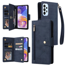 Load image into Gallery viewer, Rivet Buckle 9 Cards Three Fold Leather Phone Case, For OnePlus Nord N10 5G, For Samsung Galaxy Note20, For OnePlus 10 Pro 5G, For Samsung Galaxy A23 4G, For Xiaomi 11T