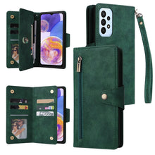 Load image into Gallery viewer, Rivet Buckle 9 Cards Three Fold Leather Phone Case, For OnePlus Nord N10 5G, For Samsung Galaxy Note20, For OnePlus 10 Pro 5G, For Samsung Galaxy A23 4G, For Xiaomi 11T
