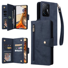 Load image into Gallery viewer, Rivet Buckle 9 Cards Three Fold Leather Phone Case, For OnePlus Nord N10 5G, For Samsung Galaxy Note20, For OnePlus 10 Pro 5G, For Samsung Galaxy A23 4G, For Xiaomi 11T