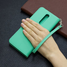 Load image into Gallery viewer, Litchi Texture Pure Color Horizontal Flip PU Leather Case with Holder &amp; Card Slots &amp; Wallet &amp; Lanyard, For Galaxy A01, For Galaxy A21