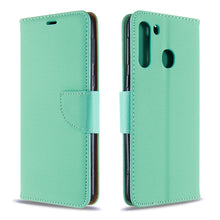 Load image into Gallery viewer, Litchi Texture Pure Color Horizontal Flip PU Leather Case with Holder &amp; Card Slots &amp; Wallet &amp; Lanyard, For Galaxy A01, For Galaxy A21