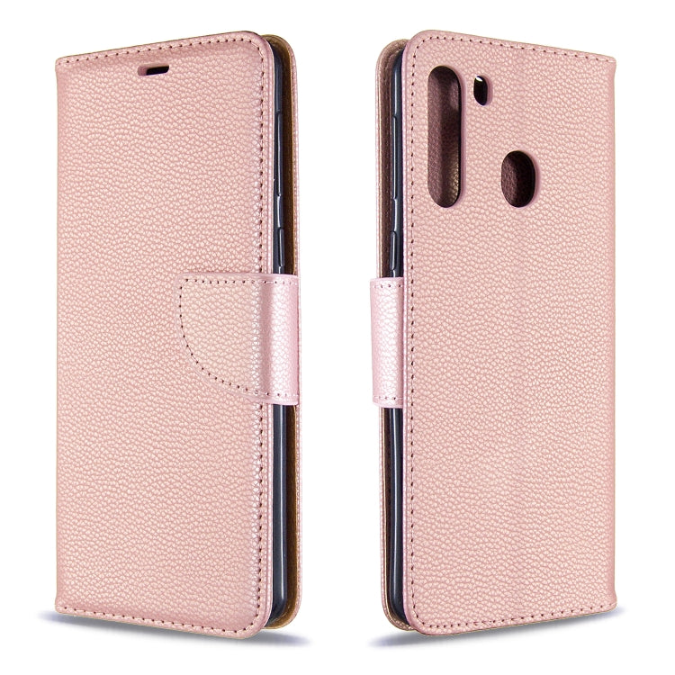 Litchi Texture Pure Color Horizontal Flip PU Leather Case with Holder & Card Slots & Wallet & Lanyard, For Galaxy A01, For Galaxy A21