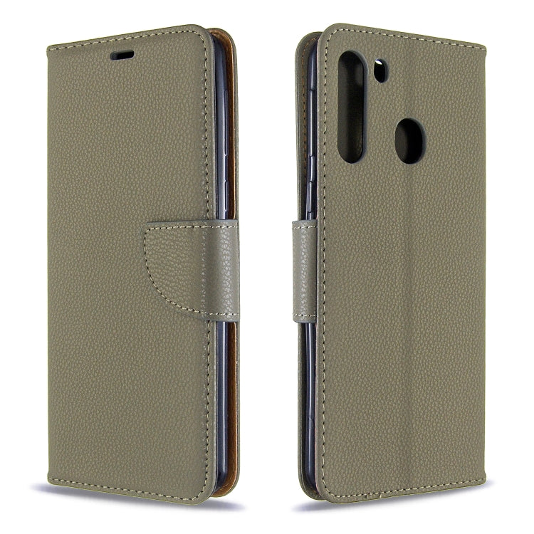 Litchi Texture Pure Color Horizontal Flip PU Leather Case with Holder & Card Slots & Wallet & Lanyard, For Galaxy A01, For Galaxy A21
