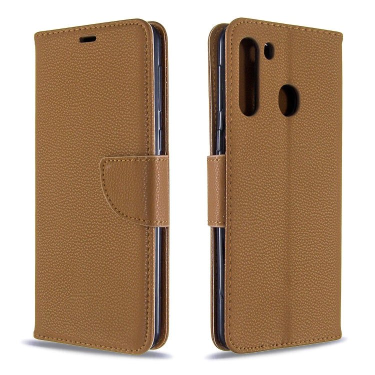 Litchi Texture Pure Color Horizontal Flip PU Leather Case with Holder & Card Slots & Wallet & Lanyard, For Galaxy A01, For Galaxy A21