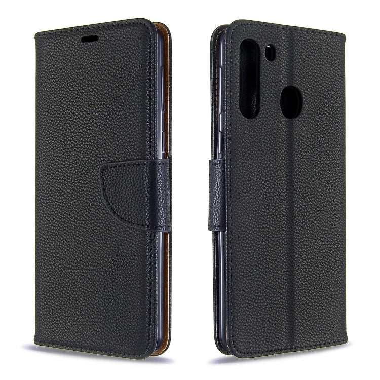 Litchi Texture Pure Color Horizontal Flip PU Leather Case with Holder & Card Slots & Wallet & Lanyard, For Galaxy A01, For Galaxy A21