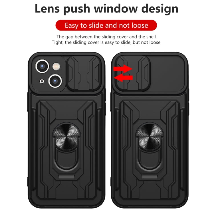 Sliding Camshield TPU+PC Phone Case with Card Slot, For iPhone 14, For iPhone 14 Pro, For iPhone 14 Plus, For iPhone 14 Pro Max