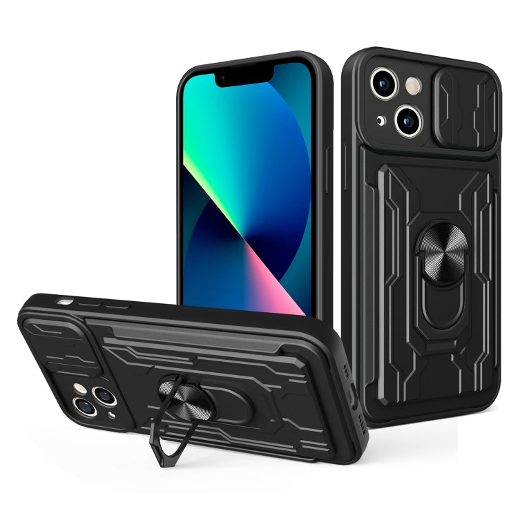 Sliding Camshield TPU+PC Phone Case with Card Slot, For iPhone 14, For iPhone 14 Pro, For iPhone 14 Plus, For iPhone 14 Pro Max