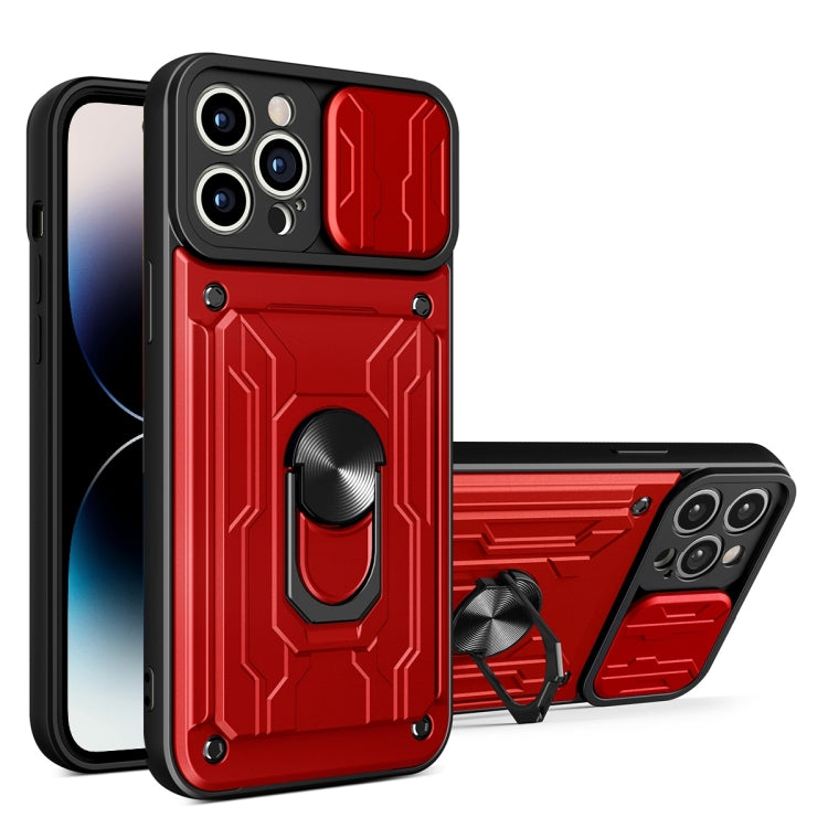 Sliding Camshield TPU+PC Phone Case with Card Slot, For iPhone 14, For iPhone 14 Pro, For iPhone 14 Plus, For iPhone 14 Pro Max