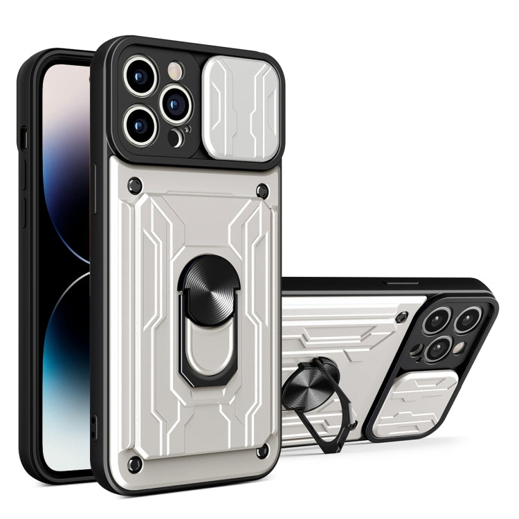 Sliding Camshield TPU+PC Phone Case with Card Slot, For iPhone 14, For iPhone 14 Pro, For iPhone 14 Plus, For iPhone 14 Pro Max