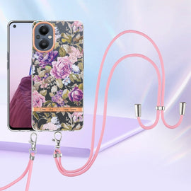 Flowers Series TPU Phone Case with Lanyard, For OnePlus N20 5G, For OPPO Realme 9 Pro+ 5G, For OPPO Realme 9 Pro 5G, For OPPO Realme 9i/A36/A96 4G, For OPPO Realme C21Y, For Xiaomi Redmi Note 11s, For Samsung Galaxy A13, For Samsung Galaxy A23
