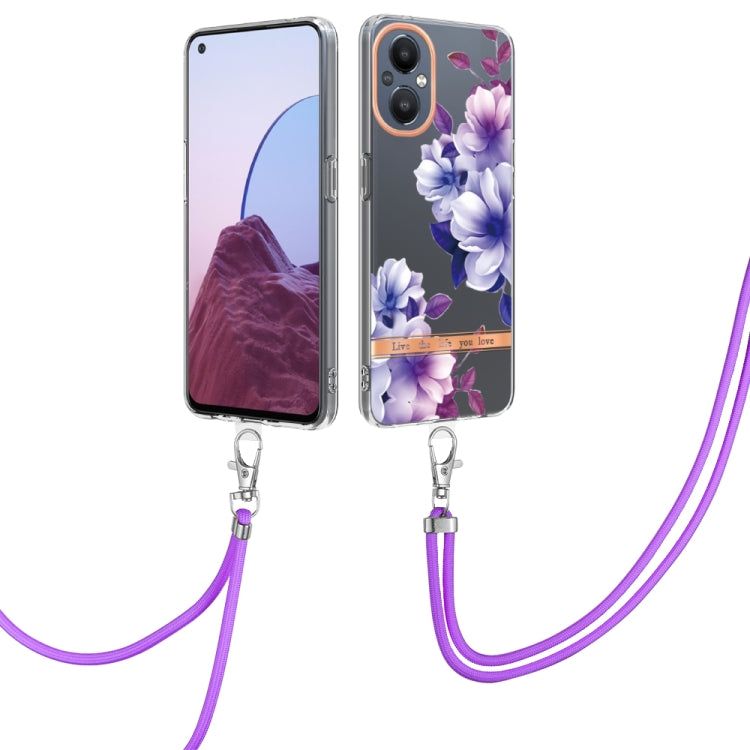 Flowers Series TPU Phone Case with Lanyard, For OnePlus N20 5G, For OPPO Realme 9 Pro+ 5G, For OPPO Realme 9 Pro 5G, For OPPO Realme 9i/A36/A96 4G, For OPPO Realme C21Y, For Xiaomi Redmi Note 11s, For Samsung Galaxy A13, For Samsung Galaxy A23